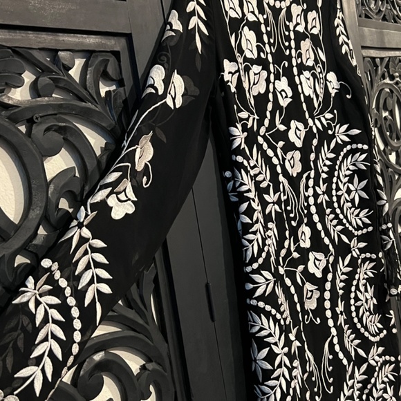 (Brand- Needle & Thread) Black and White Embroidered Formal Dress - Picture 2 of 5